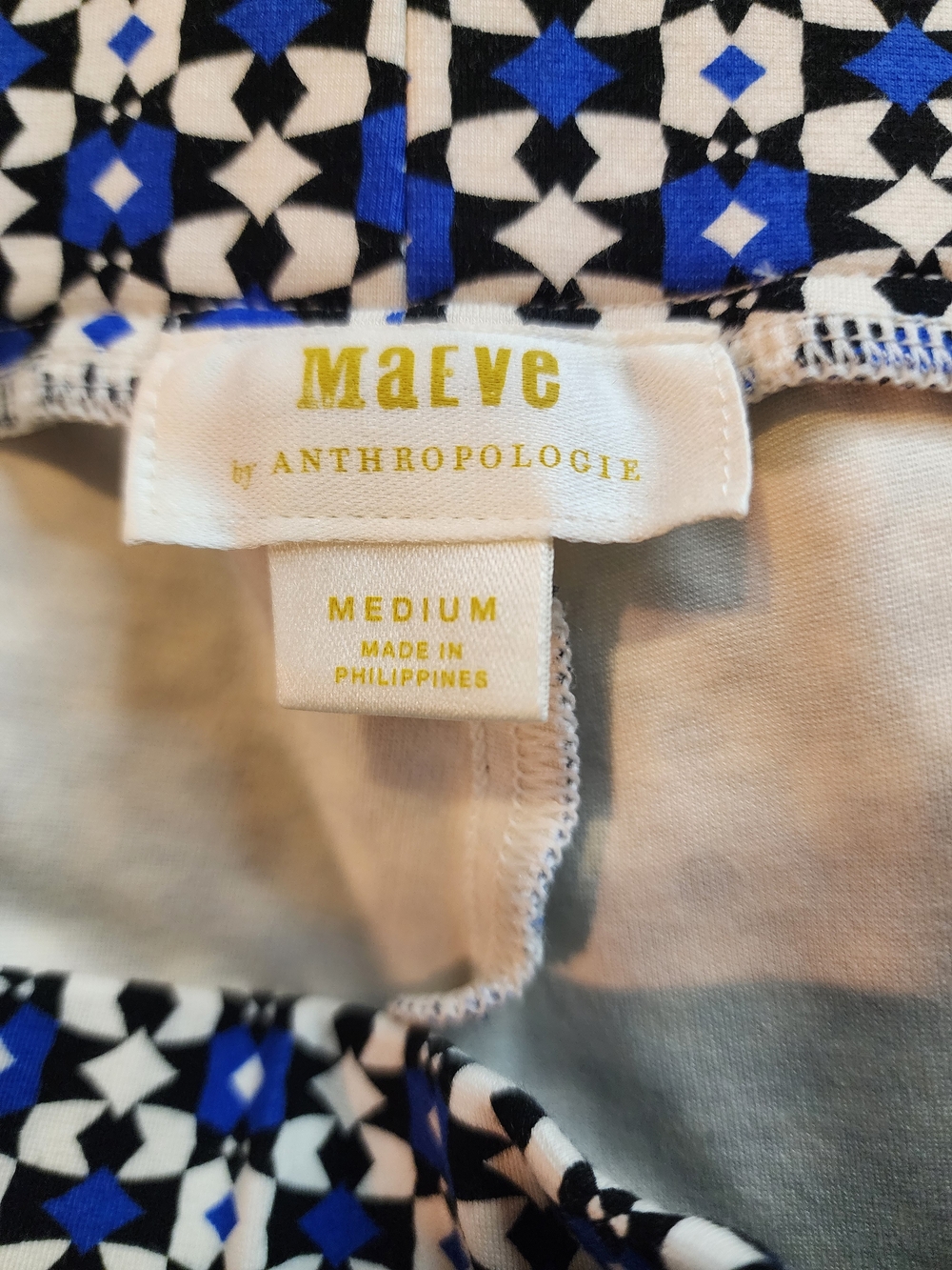 Maeve Pull-On Bootcut Pants in Blue Motif by Anthropologie - Picture 7 of 10